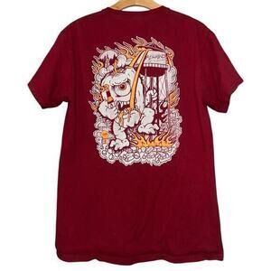 Heatonist Men’s Size M Red Burgundy Spicy Chili Pepper Short Sleeve T-Shirt